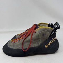 Evolv Climbing Shoes Men’s Lace Up Gray Red Yellow Size 12.5 US