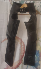 Mage Leather San Francisco Black Leather Half Chaps/Gaiters Zip Closure