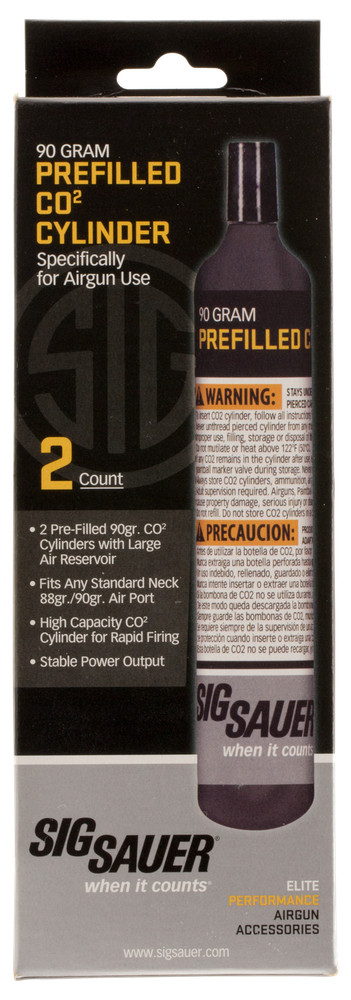 Sig Airguns Advanced Sport Pellet Replacement 2-Pack of 90 gram CO2 Cylinders