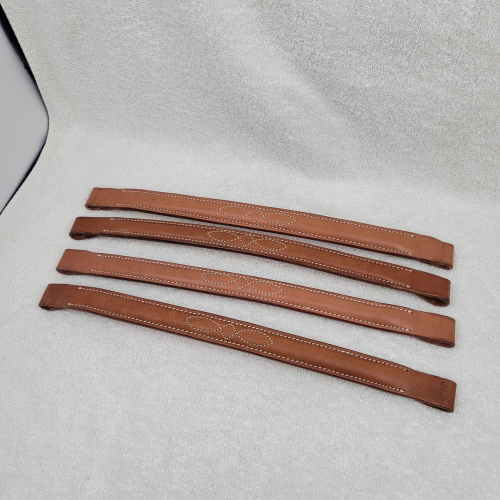 4 Western Headstall Brow Bands 16.5 x 1.13″ Loop 1.13″ Rawhide Embroidered New