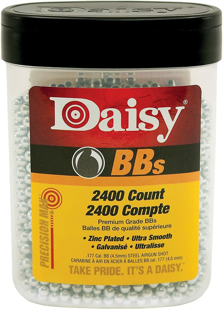 NEW DAISY BBS Zinc plated steel BB’s premium 177 cal 2400 count pellets #552