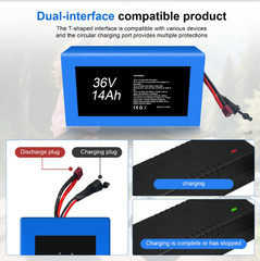 36V 14Ah Lithium ion Battery Pack for 350W 500W 750W 1000W Electric Motor 10s5p