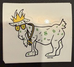 🐐 GOAT USA STICKER – Cash Money Goat Goat