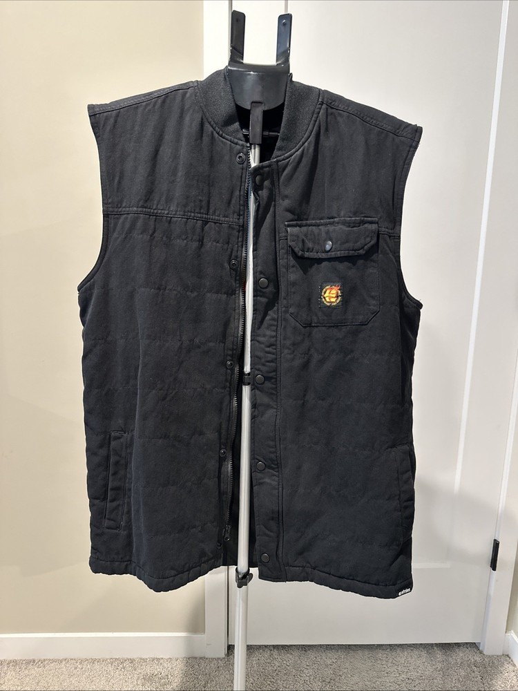 Etnies Santa Cruz Black Vest Size Large Skateboarding Streetwear Rare 🔥