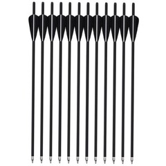 12Pcs 20″ Archery Carbon Crossbow Bolts Half Moon Nock OD 8.8mm Arrows Hunting
