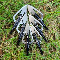 Archery 100 Grain Hunting Broadheads Arrowheads Arrow Heads Tips for Shooting