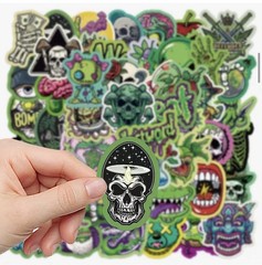 50pcs Weed Stickers Cannabis 420 Green Leaf Smoking Vinyl Decals US Seller