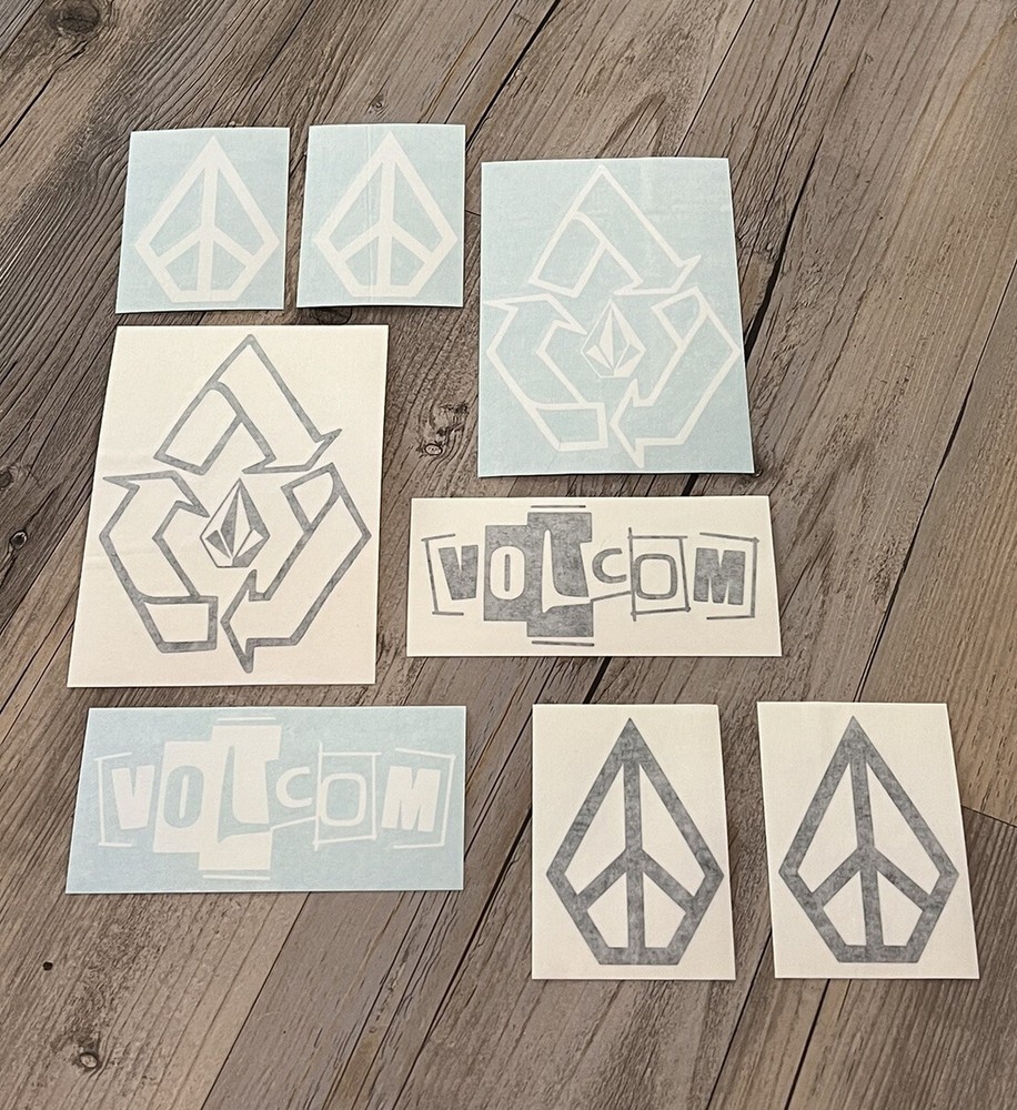8 Volcom Black / White Stickers Skateboarding Decal Stickers Clothing Skate