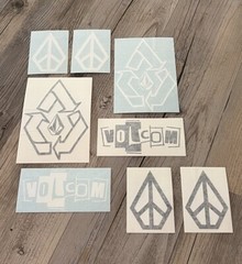 8 Volcom Black / White Stickers Skateboarding Decal Stickers Clothing Skate