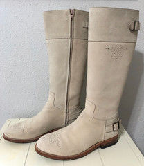 Boots & Woods Women’s 8 /39 Beige Suede Riding Boots GoodyearWelt Spain Leather.