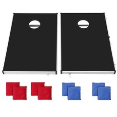 Cornhole Bean Bag Toss Set Boards Outdoor Party Game Toys All Ages W/Carry Case