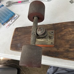 30 Inch Long Wooden Skateboard. with BAHNE TRUCKS AND CADILLAC Dk 51 Wheels