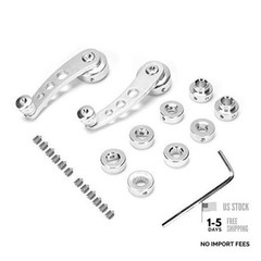 Car Window Handle Winder Riser, Silver 3in CNC Aluminum Alloy Window Crank