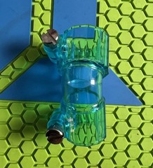UNIVERSAL PAINTBALL 45* ELBOW FOR PAINTBALL LOADER HOPPER – CLEAR TEAL – NOS