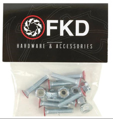 FKD Skateboard Hardware, FKD 1 inch phillips head – RED
