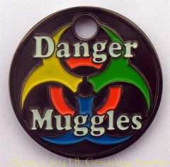 Danger Muggles PathTag Pair with Glow Enamel (2pcs lot)