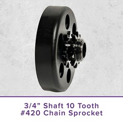 Clutch Assembly with 3/4″ Shaft and 420 Sprockets for 6.5 Hp Manco Dingo Go-Kart