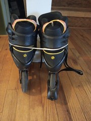 Poweslide Black Orange Inline Skates Rollerblades Men’s 9
