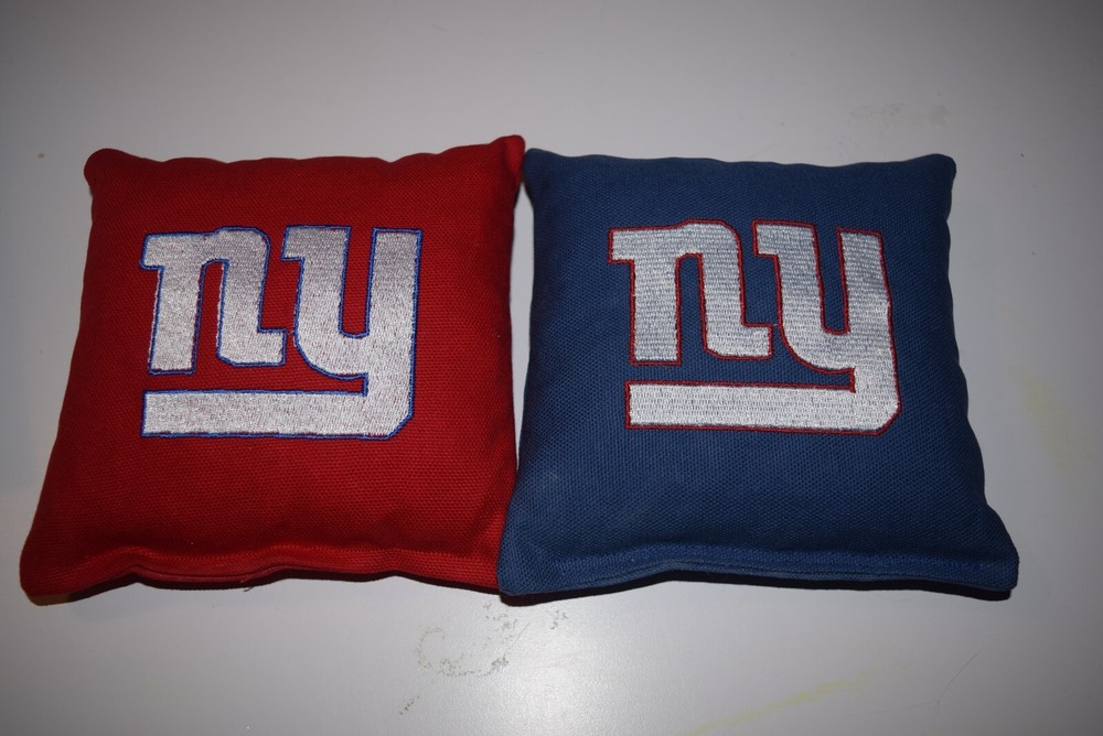 Eight Quality Cornhole Bags! NY Giants! Whole Corn or Pellets!