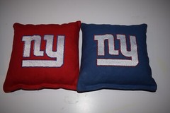 Eight Quality Cornhole Bags! NY Giants! Whole Corn or Pellets!