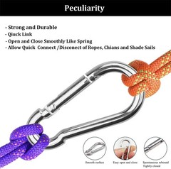 3Inch Safety Spring Snap Hook, 5/16I Galvanized Steel Quick Link Carabiner Cl…