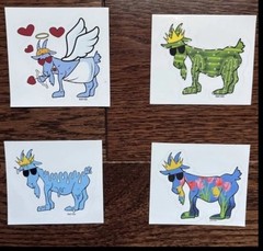 GOAT USA Sticker Mystery Pack ! 5 Stickers – No Duplicates! FREE SHIPPING