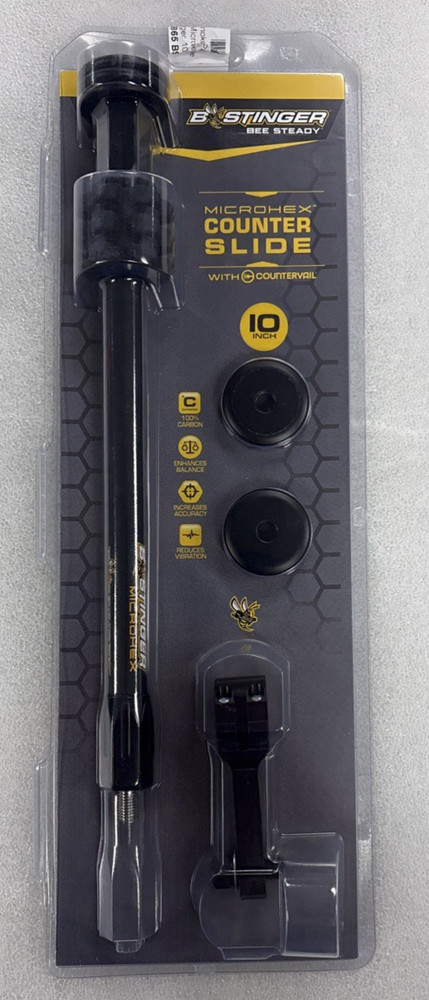 Bee Stinger MicroHex 10″ Counter Slide Stabilizer W/ Countervail Black NEW