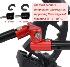 Bow Rod Stabilizer Fully Adjustable Single Side V-bar Mount Quick Disconnect …