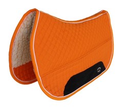 Challenger 28″ x 30″ Western Quilted Fleece Padded Saddle Pad Orange 39100