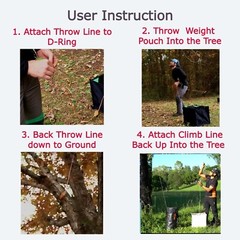 Arborist Throw Line Weight Pouch Bag 2-Pack(8 0z and 12 oz)- Outdoor Tree Climb