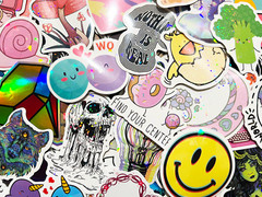 10-100 Random Holographic & Reflective Sticker Pack Rainbow Light Lot Laptops