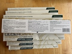 10 Boxes Of ULCERGARD Treatment Oral Paste For Horses 40 Total Doses – Exp 10/26