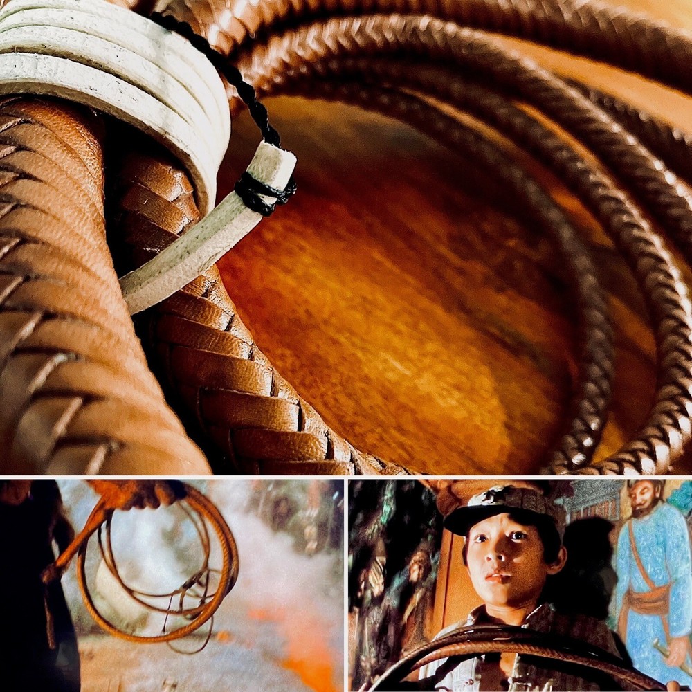 INDIANA JONES – F&G CUSTOMS 10-ft Kangaroo Bullwhip Cosplay ANY INDY FILM STYLE