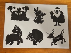 Stickers Holiday Variety Black and White – 6 Included – Fast Shipping & Handling