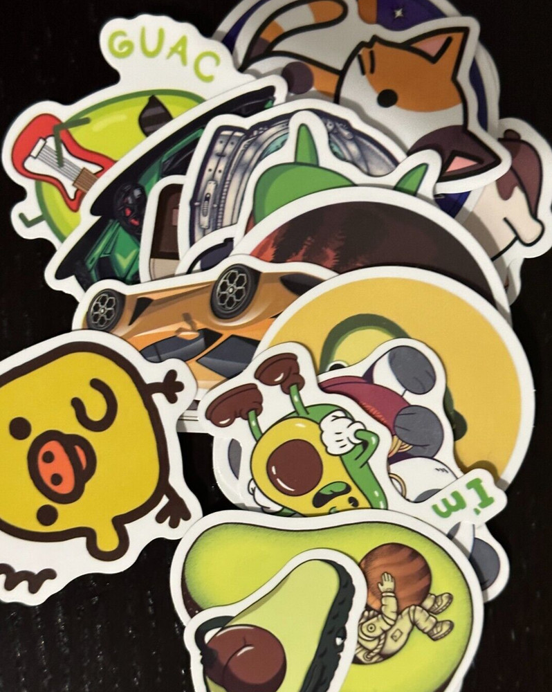 Lot 5 Random Vinyl Water Bottle Skateboard Laptop Luggage Decal Stickers