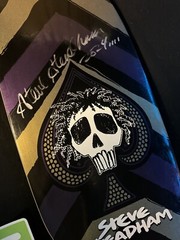 RARE SIGNED Steve Steadham Purple Gold Skateboard Deck Powell Peralta 2009 AUTO