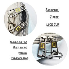 Small Carabiner Clips 1.6 inch(41mm) Metal Double Sided Spring Gate Snap Hooks