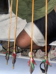 authentic bow and arrows from a tribe in the mountains of the Philippines