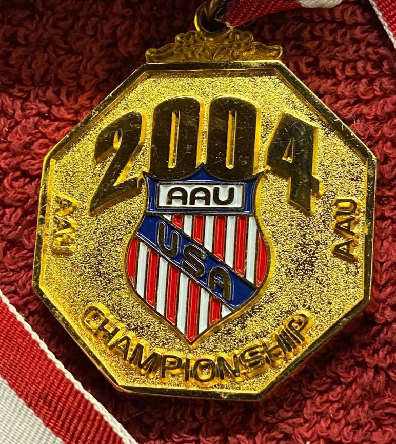 Amateur Athletic Union United States Medal Sport for All & Lanyard Gold Tone M08
