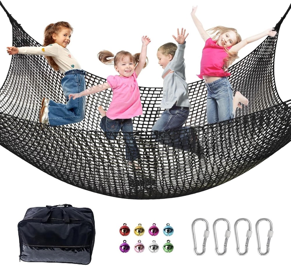 Climbing Net for Kids – 14.8FT x 9.9FT Double Layers Heavy Duty Playground Sa…