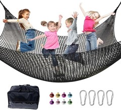 Climbing Net for Kids – 14.8FT x 9.9FT Double Layers Heavy Duty Playground Sa…