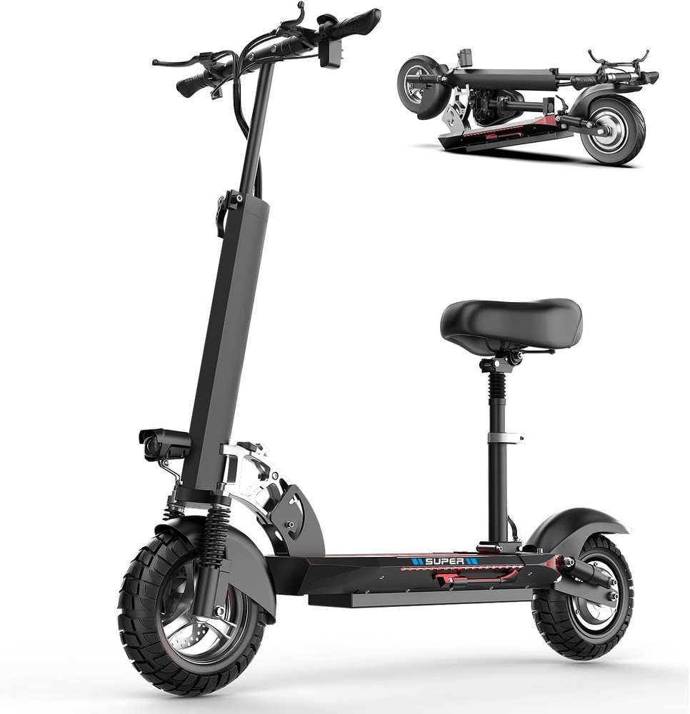 10″Electric Scooter Adults 1200W Motor 25mph 35Miles Range E Scooter for Adults