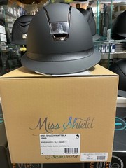 Samshield® Miss Shadowmatt Black/Black Chrome 5 Cyrstals Wide Brim Helmet 1.0 SM