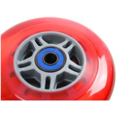 2 RED Wheels W/Abec 7 Bearings for RAZOR SCOOTERS 100mm