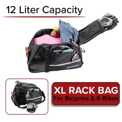 XL Rear Rack Bag for Bicycles & e-Bikes, 12L Bike Trunk Bags for Bicycle & eBike