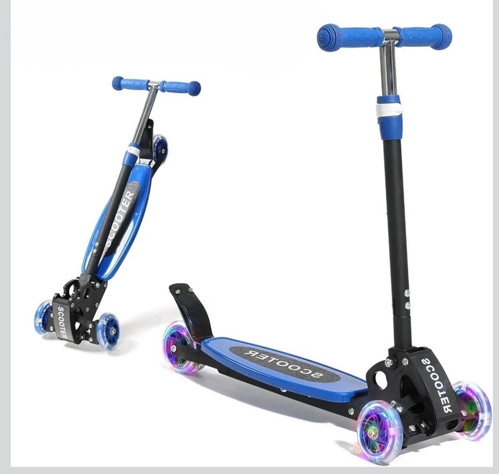 3 Wheel Scooters for Kids 2-5 5-7 Years, 4 Adjustable Heights Foldable Metal…