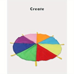 Rainbow Parachute (2M) – Outdoor Toy with Storage Bag for Kids’ Games