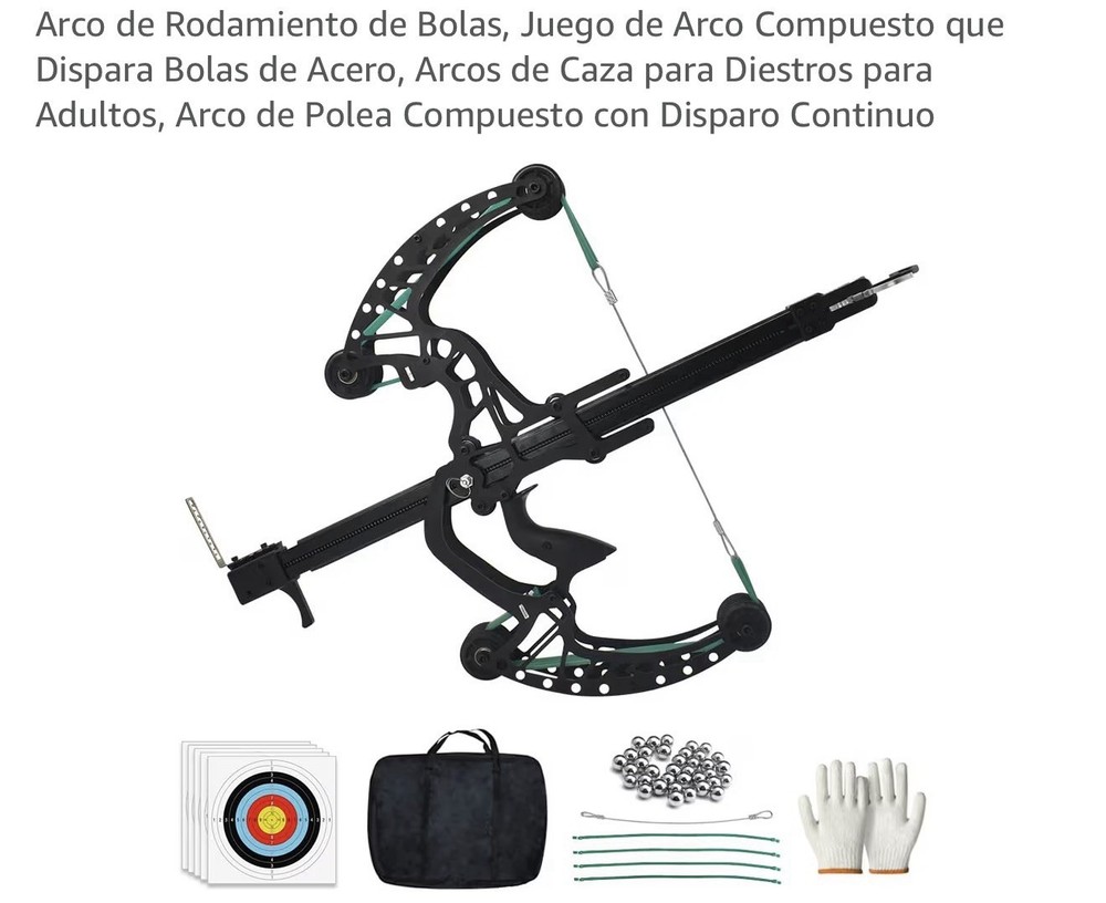 New Compound Ball Shooting Bow Steel Ball Launcher Hunting Slingshot Archery Kit