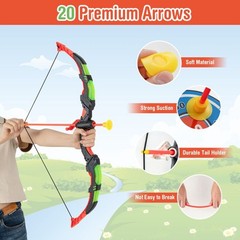Kids Boy’s Girl Bow & Arrow Archery Set Outdoor Shooting Game w/ Target