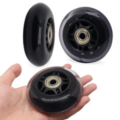 Skate Wheels With Bearings 3 Inch Roller Blade 76mm Outdoor and Indoor Clear Wh